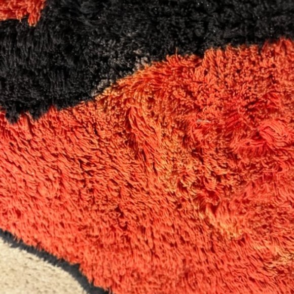 VTG Angry Bird Red Handmade Cotton Area Rug 23x25" - Picture 11 of 12